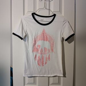 The Spring Shop White Tee with Black Trim